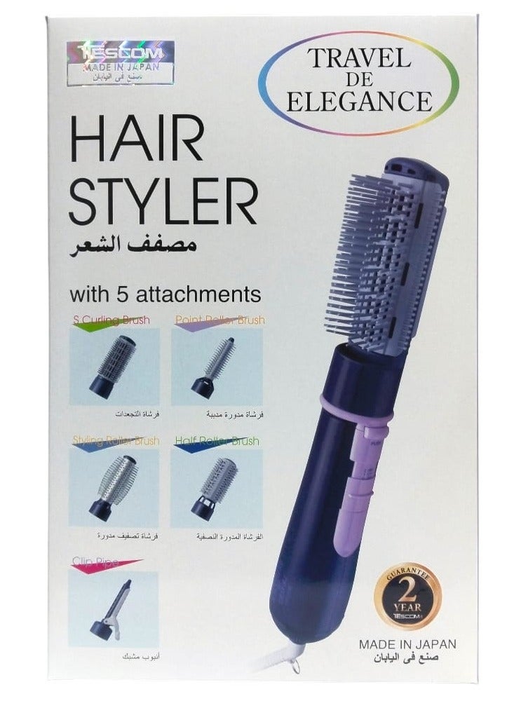 Hair styler and dryer set, 5 pieces - Tescom, made in Japan